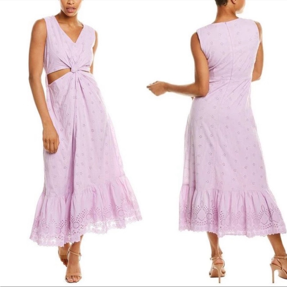 Walter Baker Knotted Waist Eyelet Lace Nakita Dress